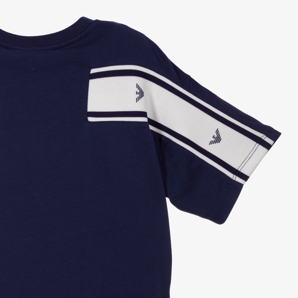 Soccer technical fabric, short-sleeved T-shirt | EMPORIO ARMANI Man