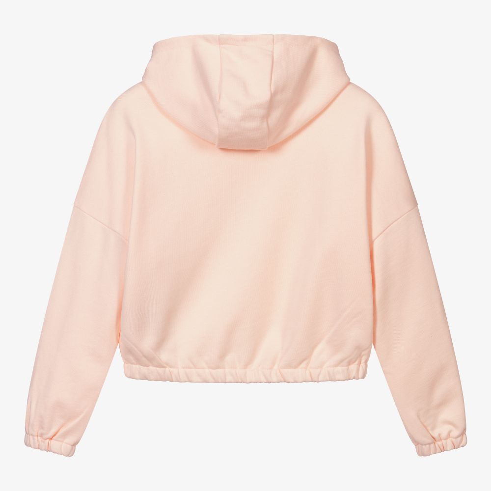 Emporio Armani-Розовая худи на молнии для подростков | Childrensalon Outlet