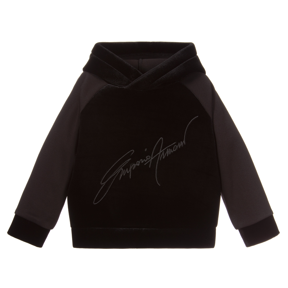 Emporio Armani -  Velvet Neoprene Sweatshirt | Childrensalon