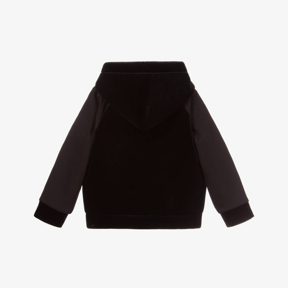 Emporio Armani- Velvet Neoprene Sweatshirt | Childrensalon Outlet