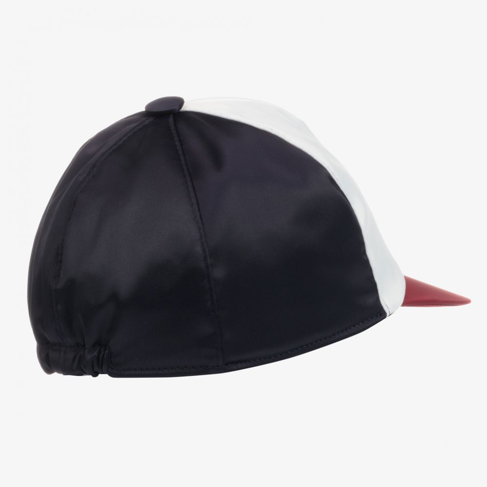 إمبوريو أرماني-كاب أطفال ولادي نايلون لون أبيض وكحلي وأحمر | Childrensalon Outlet