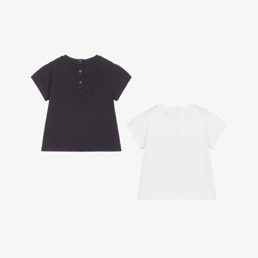 Emporio Armani-Футболки белая и синяя (2 шт.) | Childrensalon Outlet