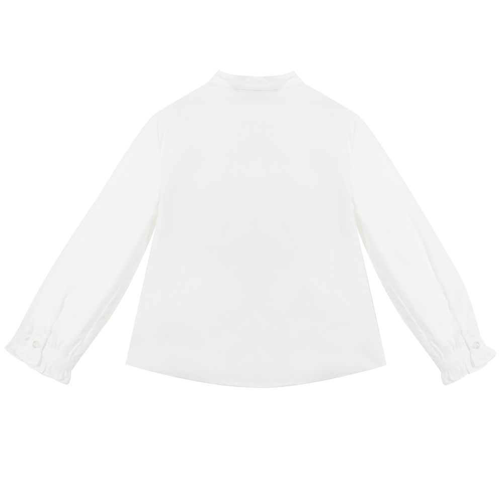 Emporio Armani-White Cotton Shirt | Childrensalon Outlet