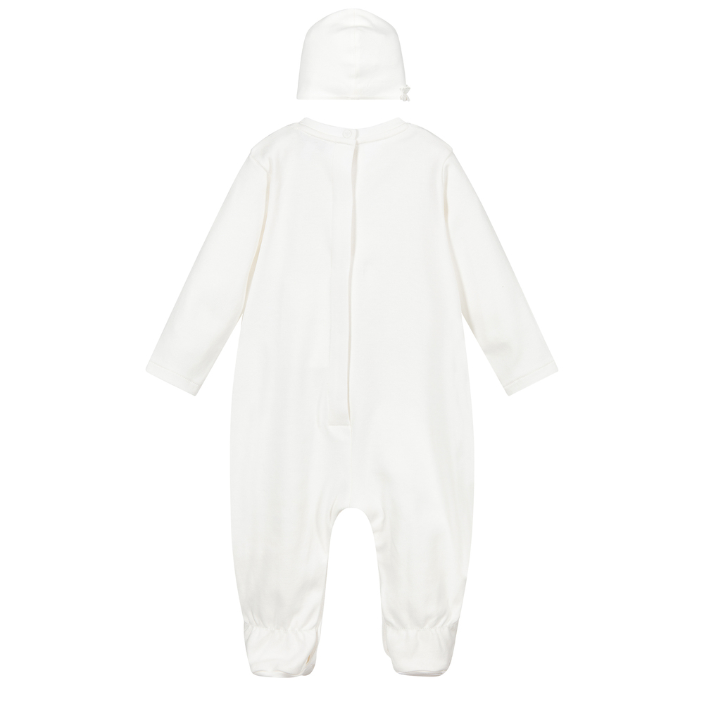 Emporio Armani-White & Gold Babygrow Gift Set | Childrensalon Outlet