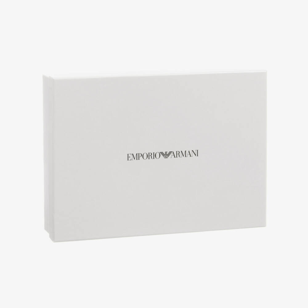 Emporio Armani-Бело-золотистый подарочный комплект с комбинезоном для малышей | Childrensalon Outlet