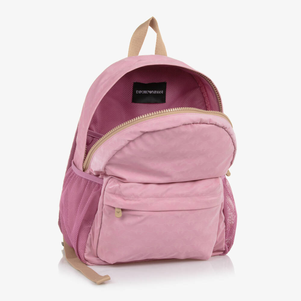 Emporio Armani-Young Ladies' Silky Pink Rucksack | Childrensalon Outlet