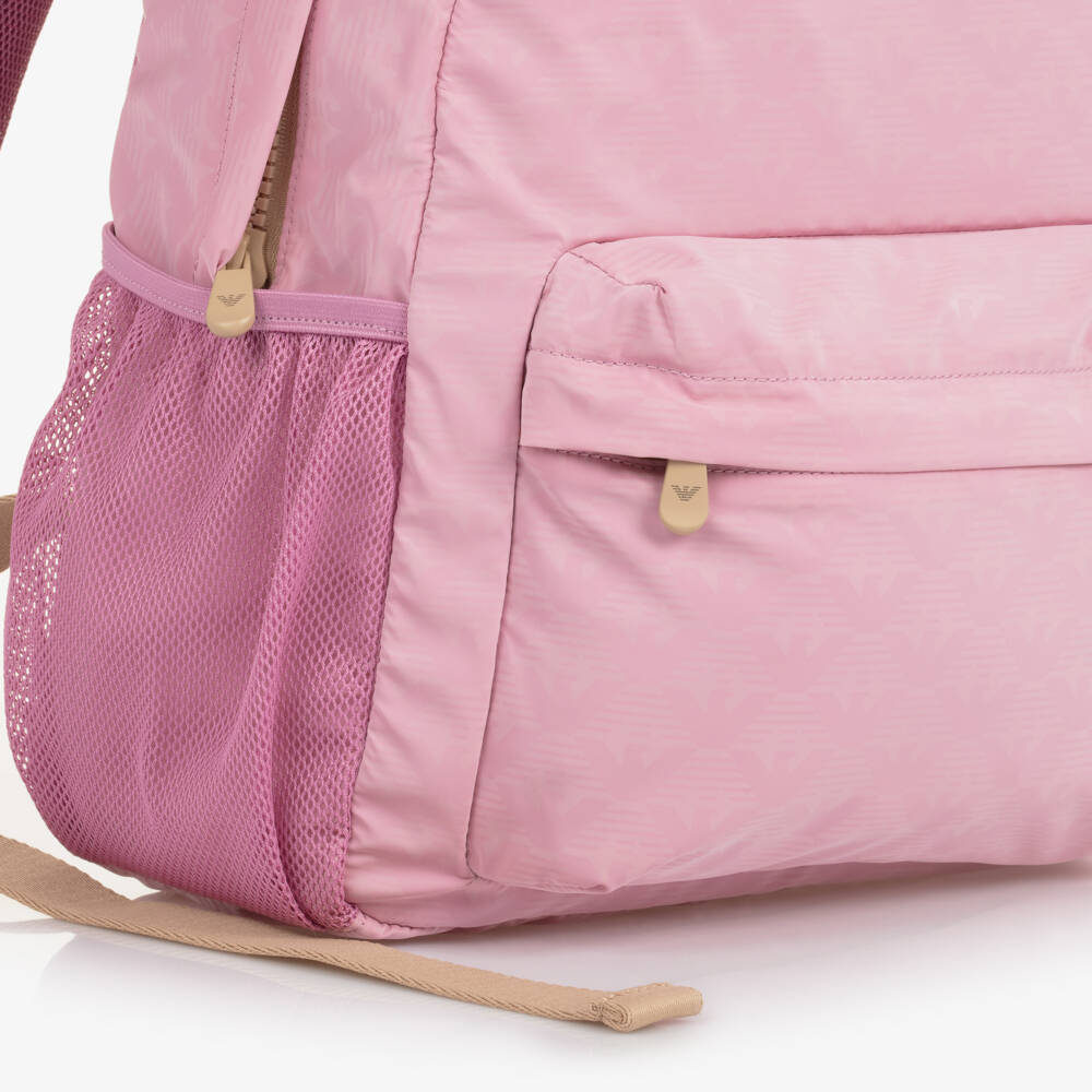 Emporio Armani-Young Ladies' Silky Pink Rucksack | Childrensalon Outlet