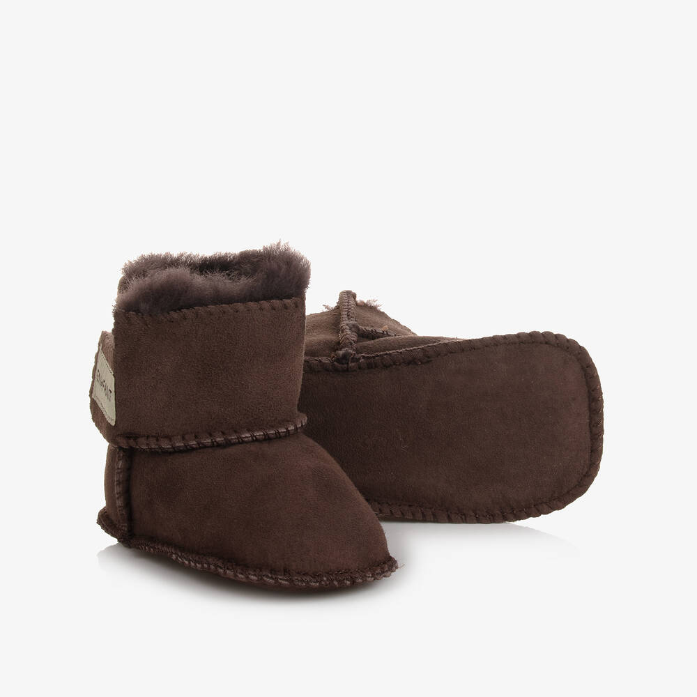 EN FANT - Baby Brown Sheepskin Boots | Childrensalon