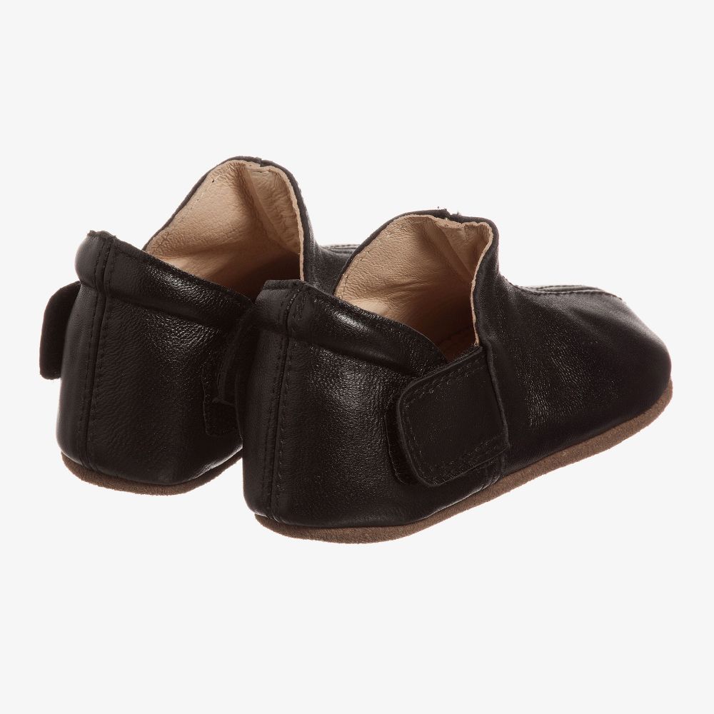 اون فان-حذاء جلد اسود لحديثي المشي | Childrensalon Outlet