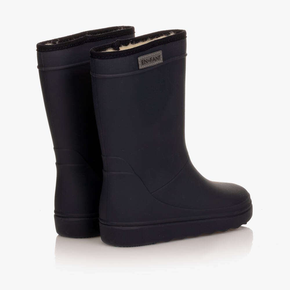 EN FANT-Blue Thermal Rain Boots | Childrensalon Outlet