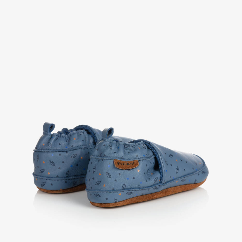 EN FANT-Кожаные синие пинетки для мальчиков | Childrensalon Outlet