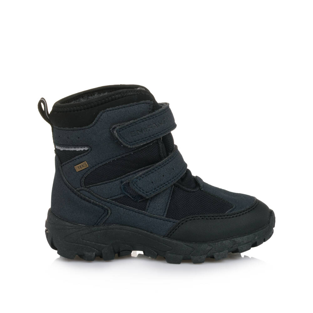 EN FANT-Boys & Girls Blue Faux Suede & Mesh Velcro Snow Boots | Childrensalon Outlet