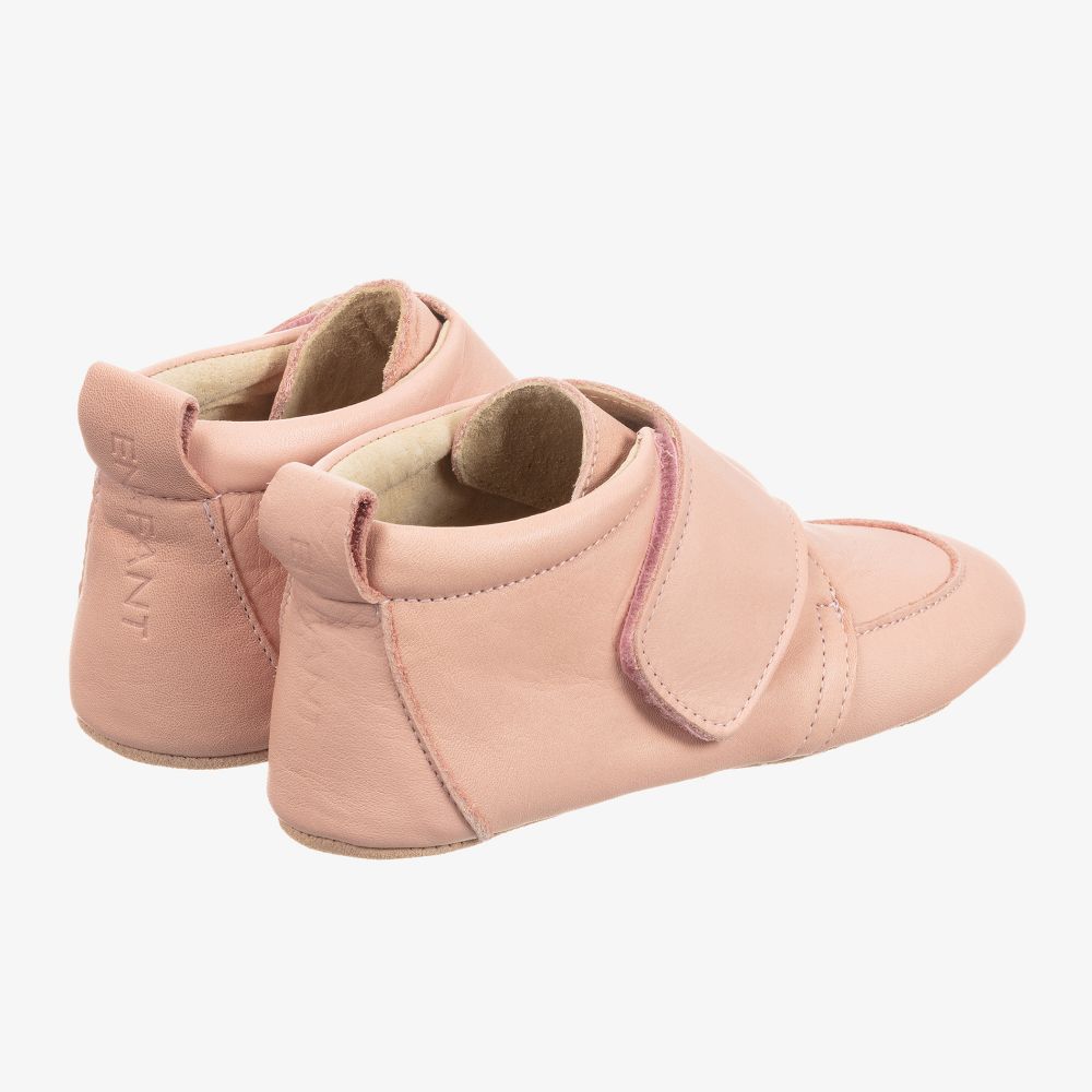 EN FANT-Pink Leather Slipper Shoes | Childrensalon Outlet