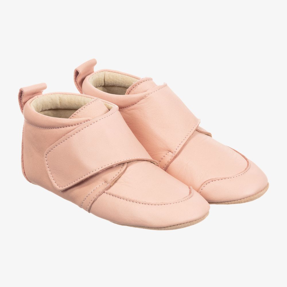 EN FANT - Розовые кожаные тапочки | Childrensalon