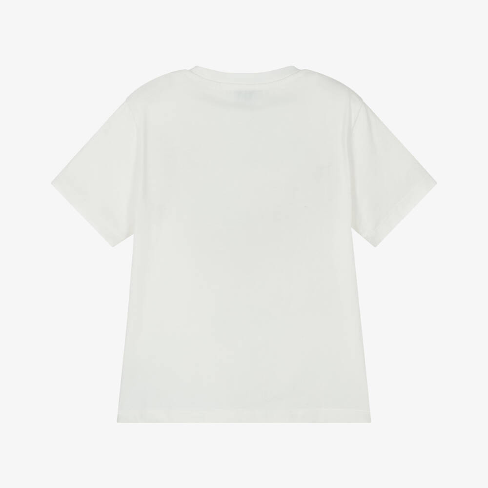 Etro-Кремовая хлопковая повседневная футболка для мальчиков | Childrensalon Outlet