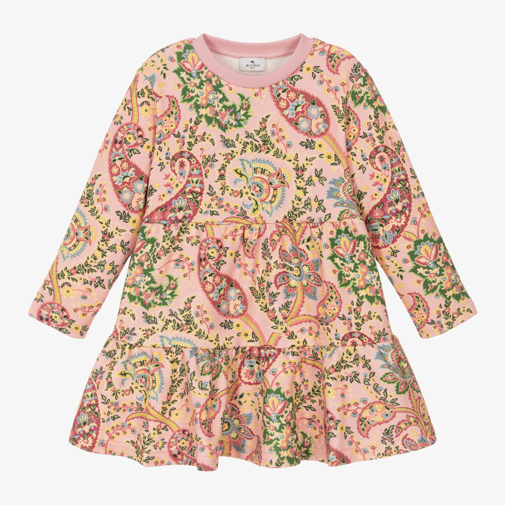 Etro-Girls Blush Paisley Cotton Dress | Childrensalon Outlet