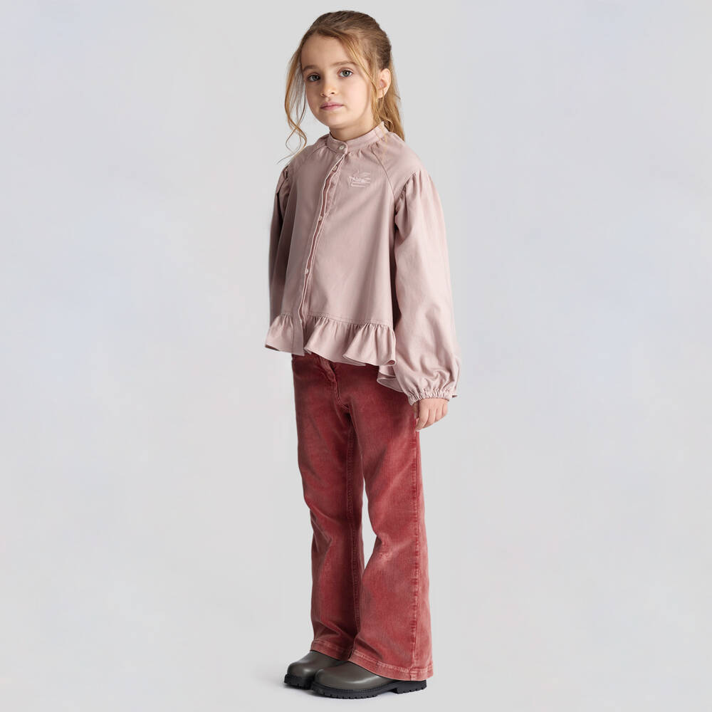 Etro-Girls Dusky Pink Logo Blouse | Childrensalon Outlet