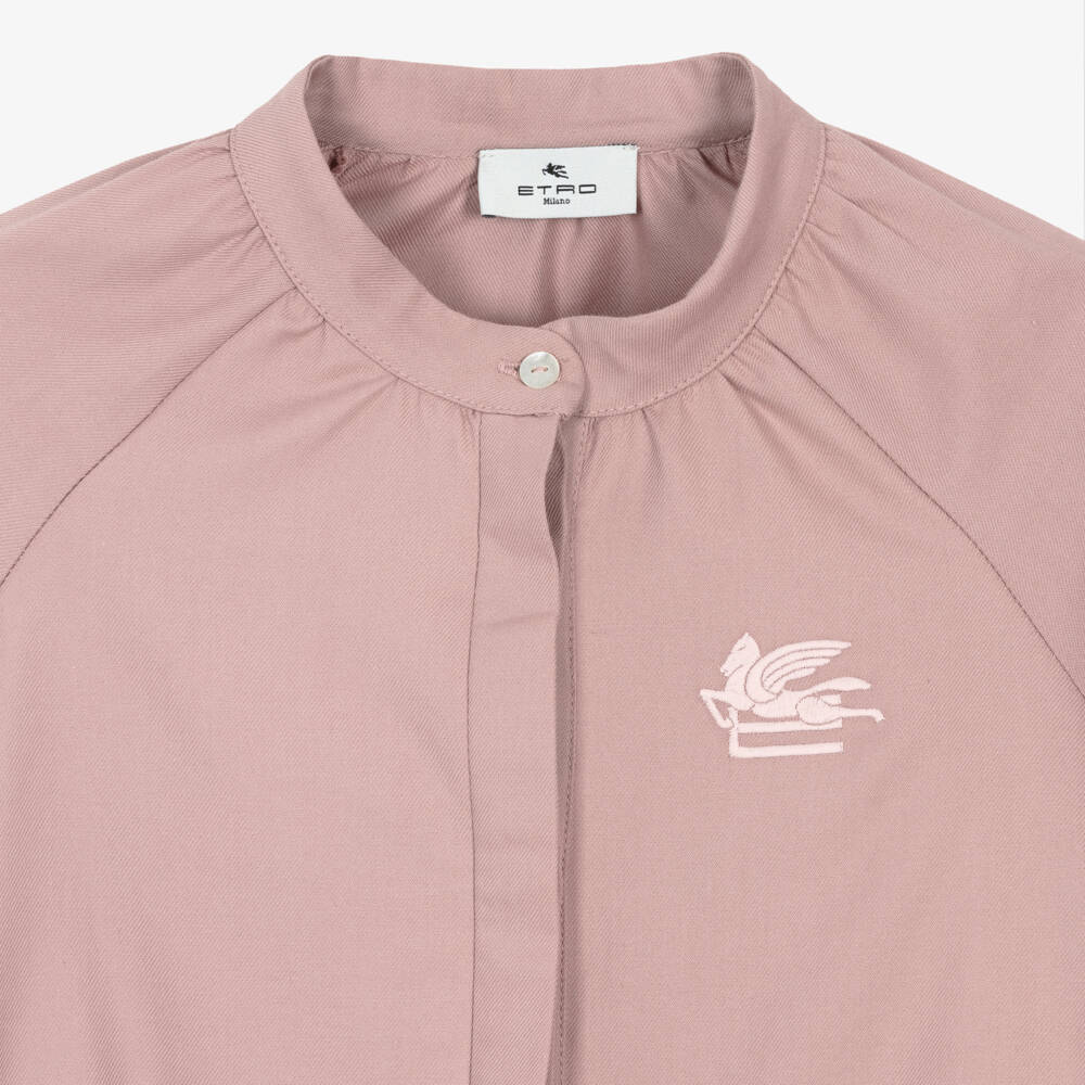 Etro-Girls Dusky Pink Logo Blouse | Childrensalon Outlet