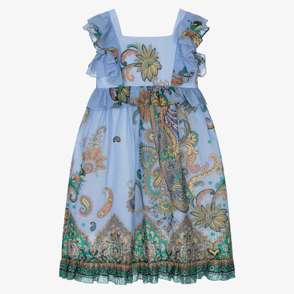 Etro-فستان أنيق للبنات بأكمام فراشة | Childrensalon Outlet