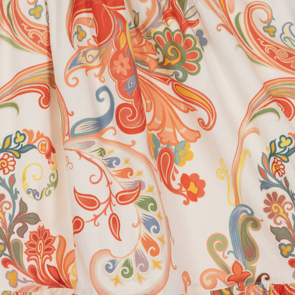 Etro-Girls Ivory Cotton Paisley Dress | Childrensalon Outlet