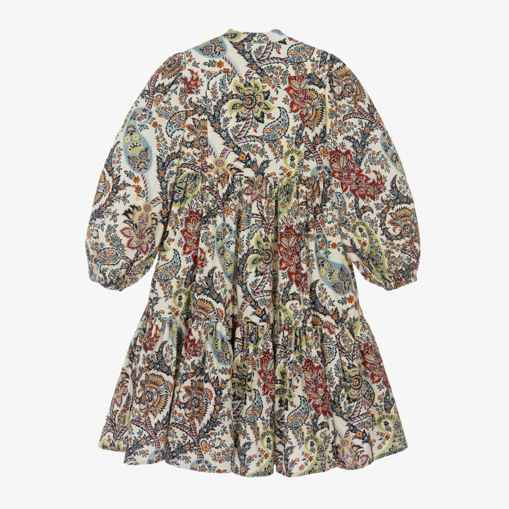 Etro-Girls Ivory Cotton Paisley Dress | Childrensalon Outlet