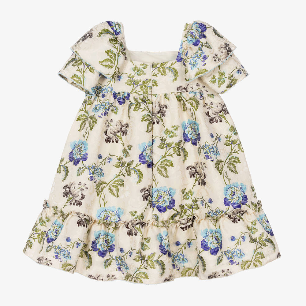 Etro-Girls Ivory Floral Jacquard Dress | Childrensalon Outlet