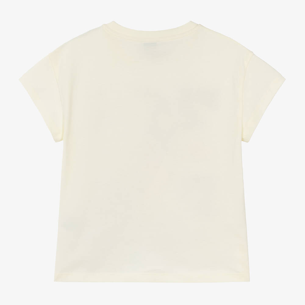 Etro-Girls Ivory Paisley Cotton Tee | Childrensalon Outlet
