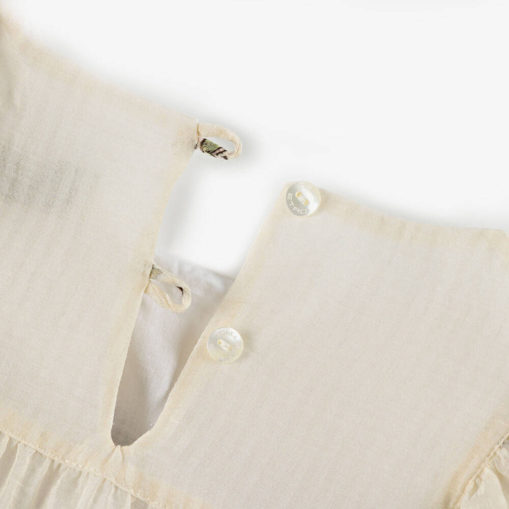 Etro-Girls Luxurious Ivory Paisley Top | Childrensalon Outlet