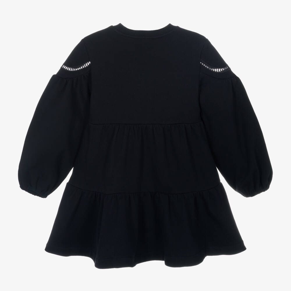 Etro-Girls Navy Cotton Tiered Dress | Childrensalon Outlet