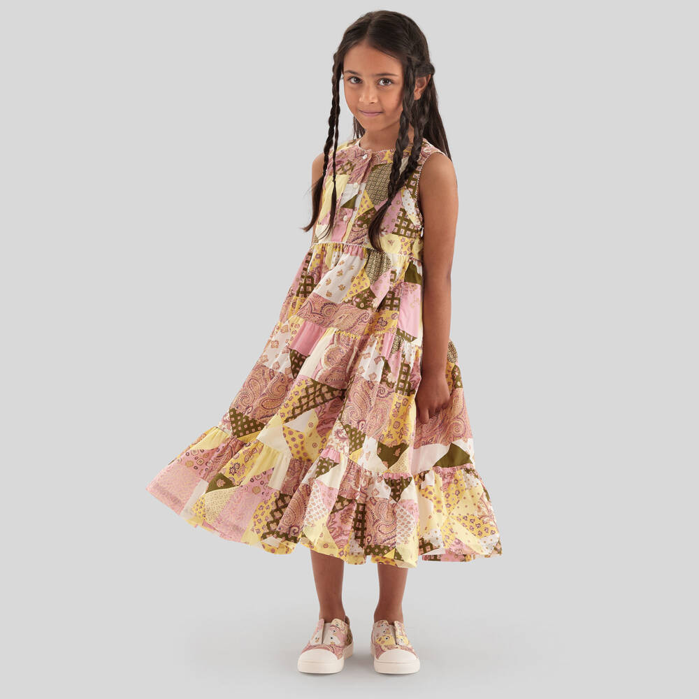 Etro-Платье с розовым узором пейсли для девочек | Childrensalon Outlet