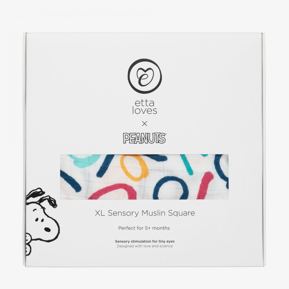 Etta Loves Peanuts-Bamboo Muslin Swaddle (120cm) | Childrensalon Outlet