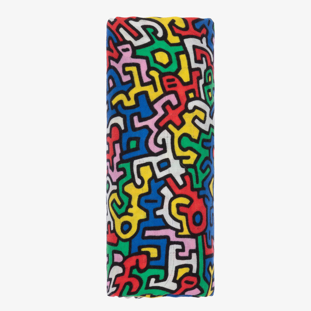 Etta Loves - Multicoloured Keith Haring Muslin (120cm) | Childrensalon