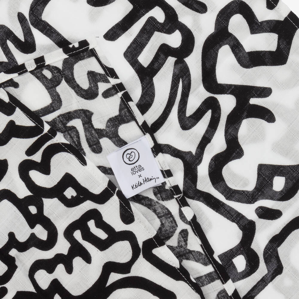 Etta Loves-Multicoloured Keith Haring Muslins (2 Pack) | Childrensalon Outlet