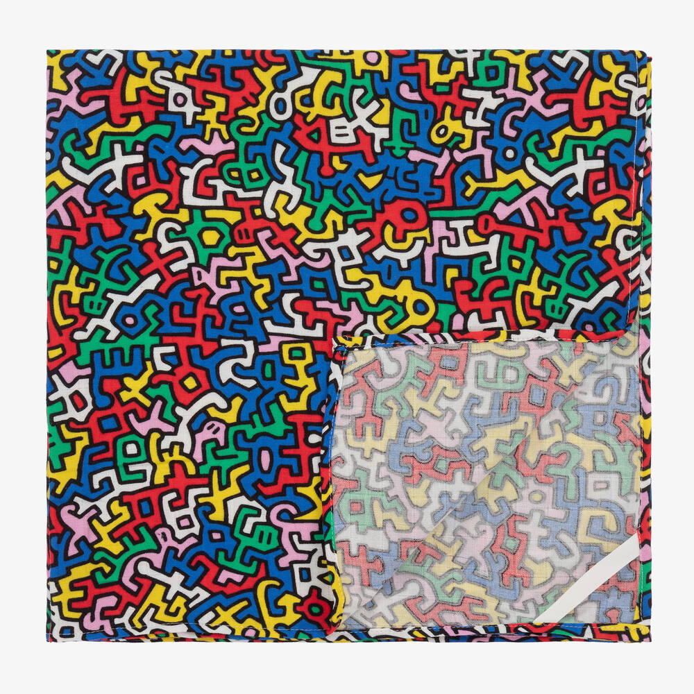 Etta Loves-Multicoloured Keith Haring Muslins (2 Pack) | Childrensalon Outlet