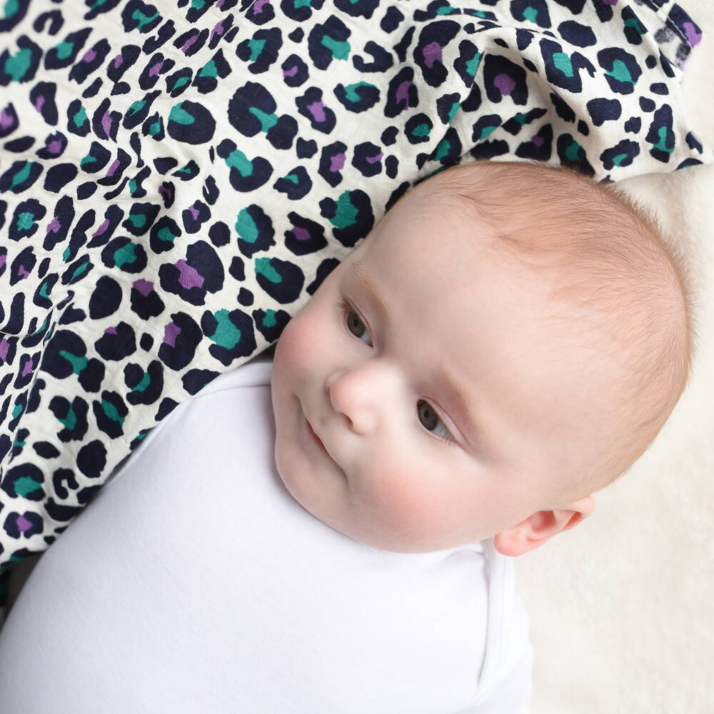 Etta Loves-Синяя пеленка из органического хлопка (120см) | Childrensalon Outlet