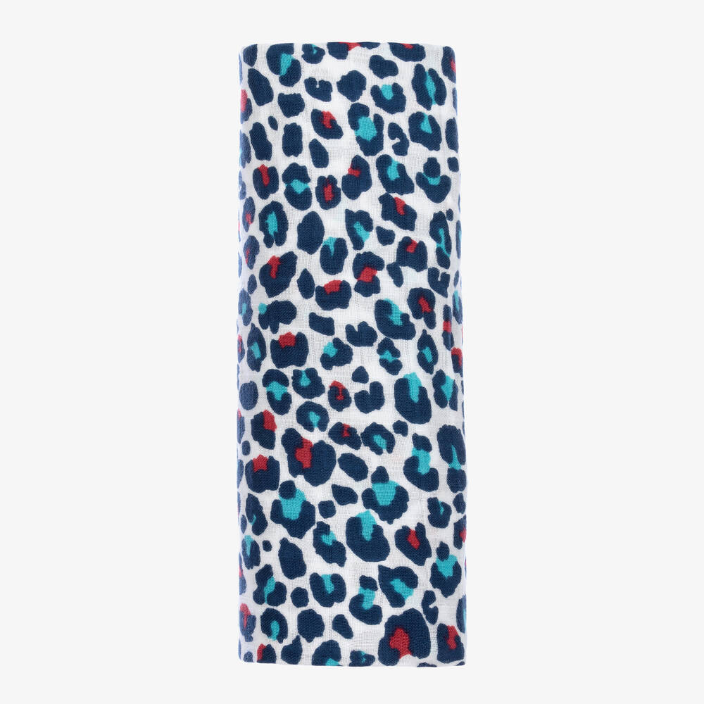 Etta Loves-Navy Blue Organic Cotton Swaddle (120cm) | Childrensalon Outlet