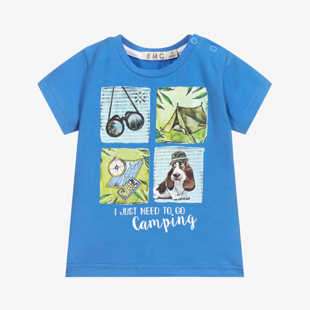 Everything Must Change-Baby Boys Blue Cotton T-Shirt | Childrensalon Outlet