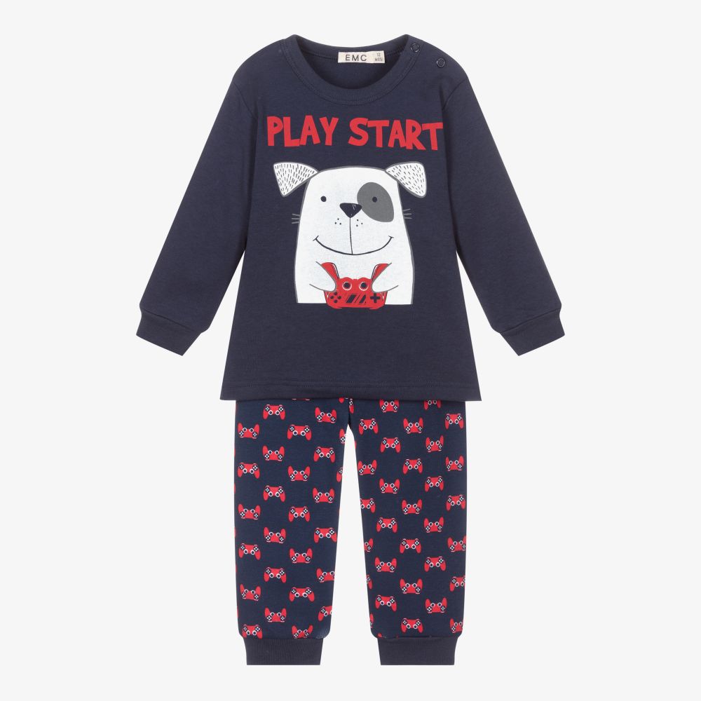 Baby Boys Blue Dog Pyjamas