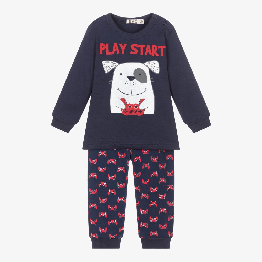 Everything Must Change - Pyjama bleu Chien Garçon  | Childrensalon