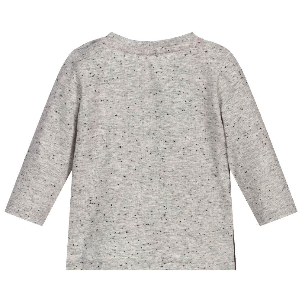 Everything Must Change-Baby Boys Grey Cotton Top | Childrensalon Outlet