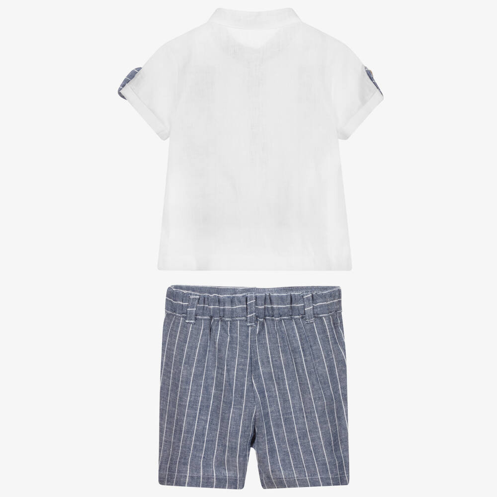 Everything Must Change-Baby Boys Linen Shorts Set | Childrensalon Outlet