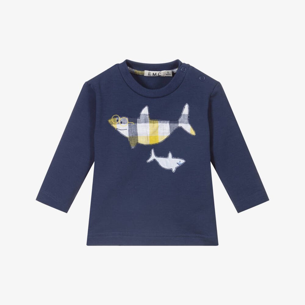 Everything Must Change-Baby boys navy blue Jersey Top | Childrensalon Outlet