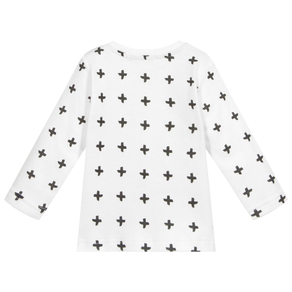 Everything Must Change-Baby Boys White Cotton Top | Childrensalon Outlet