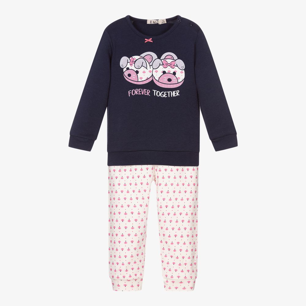 Everything Must Change-Baby Girls Blue & Pink Pyjamas | Childrensalon Outlet