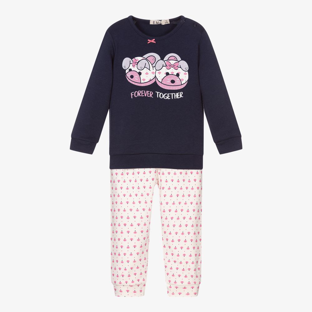 Everything Must Change - Pyjama bleu et rose Bébé fille | Childrensalon