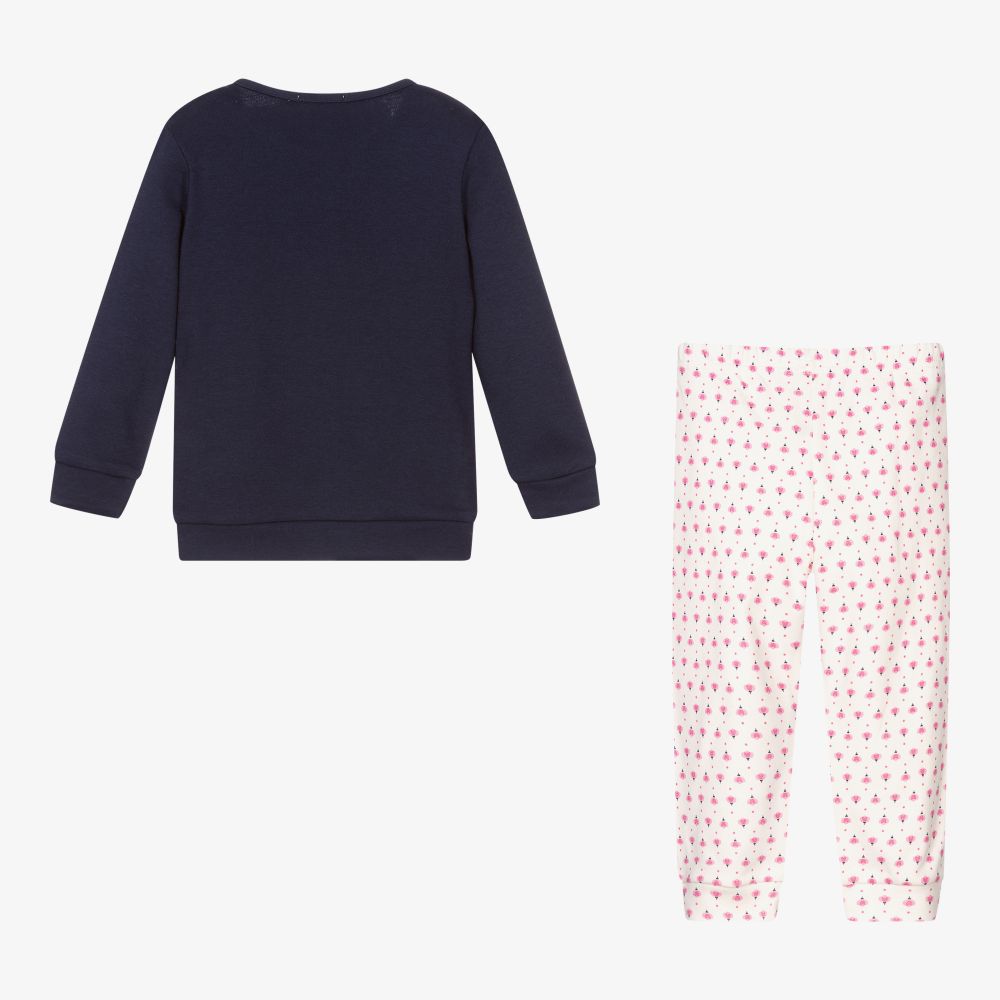 افريثينغ مست تشاينج-بيجاما قطن لون كحلي وزهري للمولودات | Childrensalon Outlet