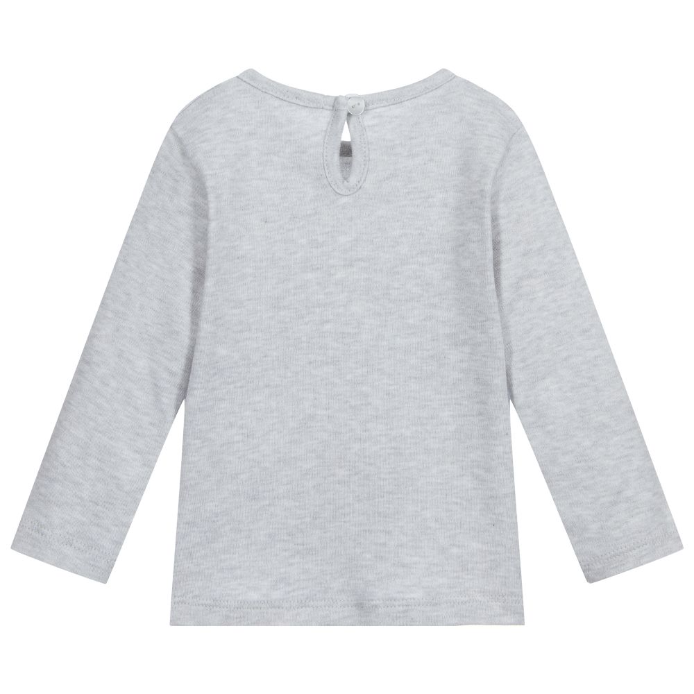 Everything Must Change-Baby Girls Grey Cotton Top | Childrensalon Outlet