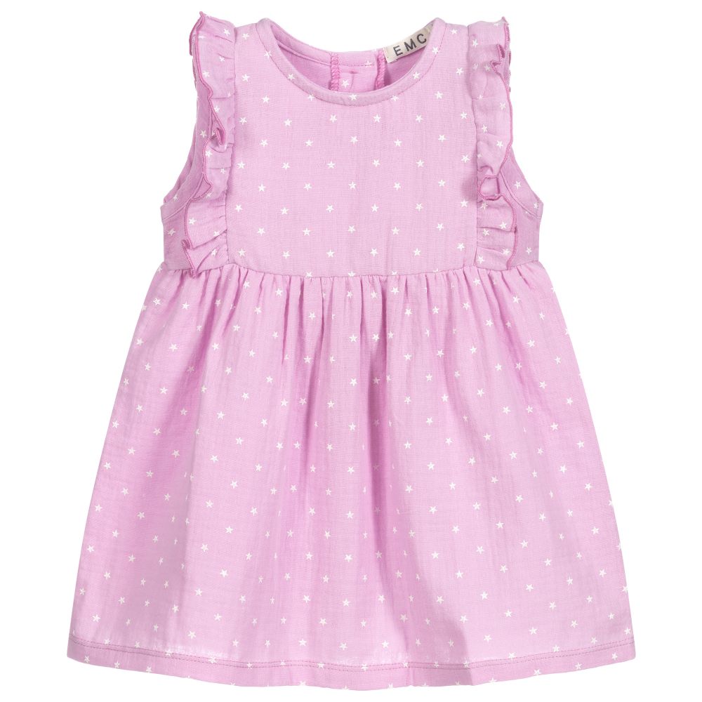 Everything Must Change - Baby Girls Pink Cotton Dress | Childrensalon