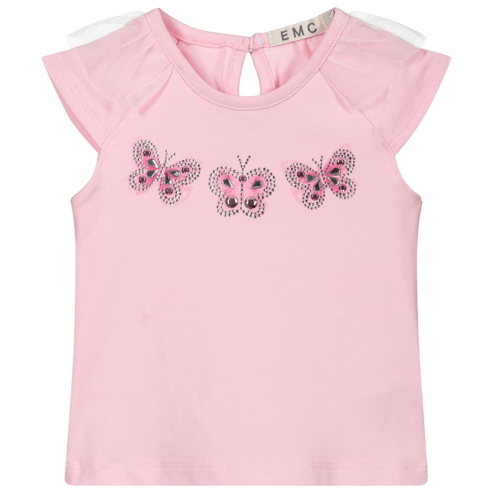 Everything Must Change - Baby Girls Pink Cotton T-Shirt | Childrensalon