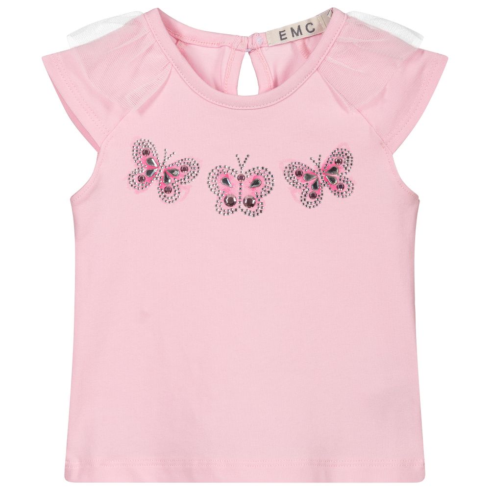 Everything Must Change-Baby Girls Pink Cotton T-Shirt | Childrensalon Outlet